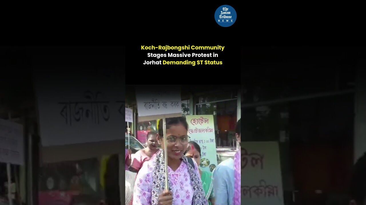 Koch Rajbongshi Community Stages Massive Protest in Jorhat Demanding ST Status