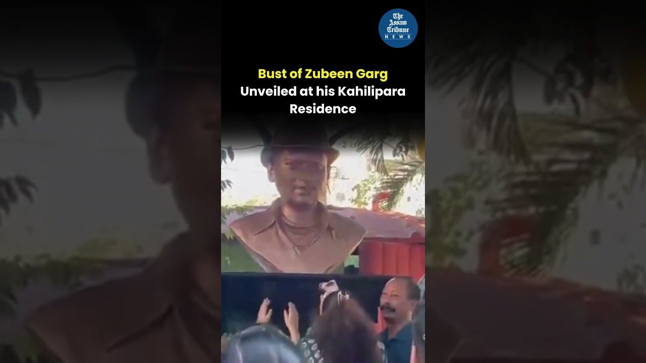 Bust of Zubeen Garg Unveiled at his Kahilipara Residence