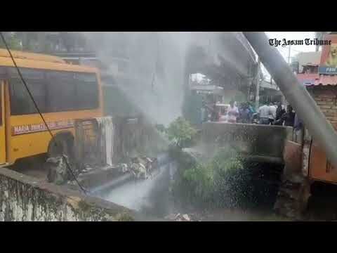 Water supply pipe burst in Guwahatis Zoo Road area