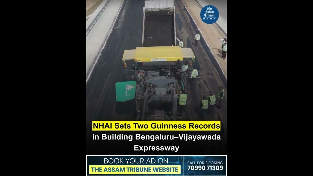 NHAI Sets Two Guinness Records in Building Bengaluru–Vijayawada Expressway