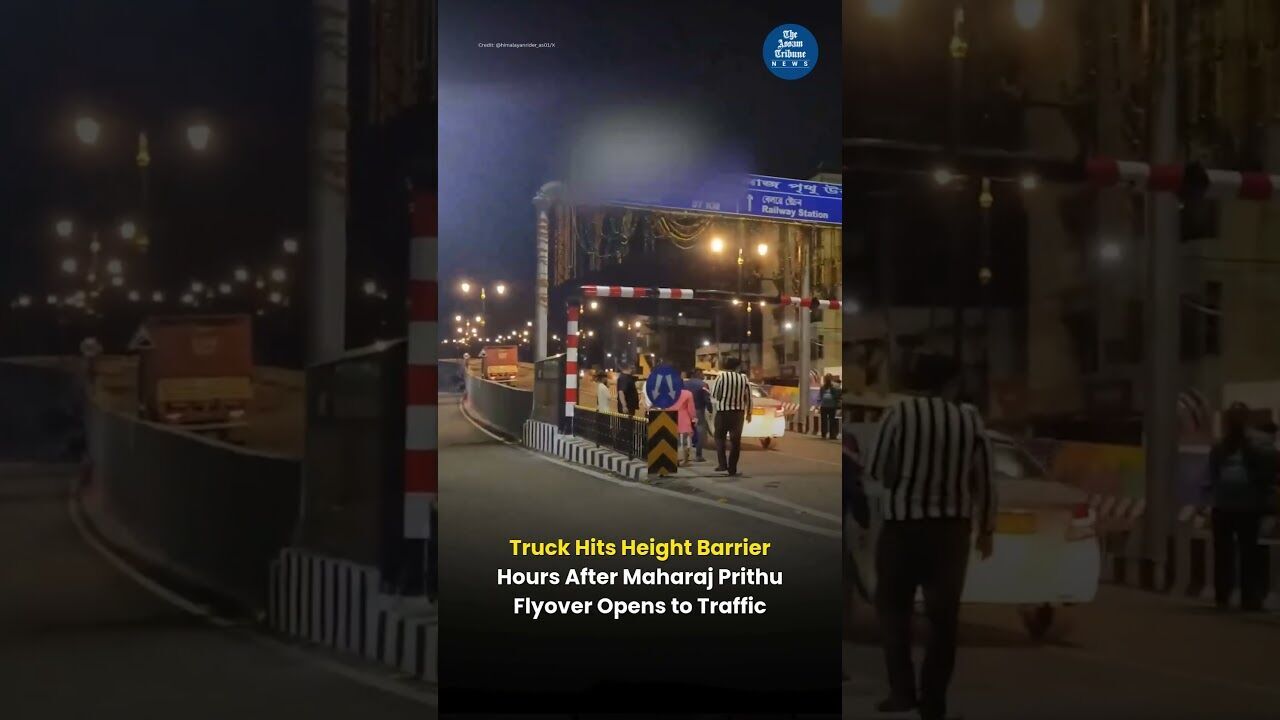 Truck Hits Height Barrier Hours After Maharaj Prithu Flyover Opens to Traffic