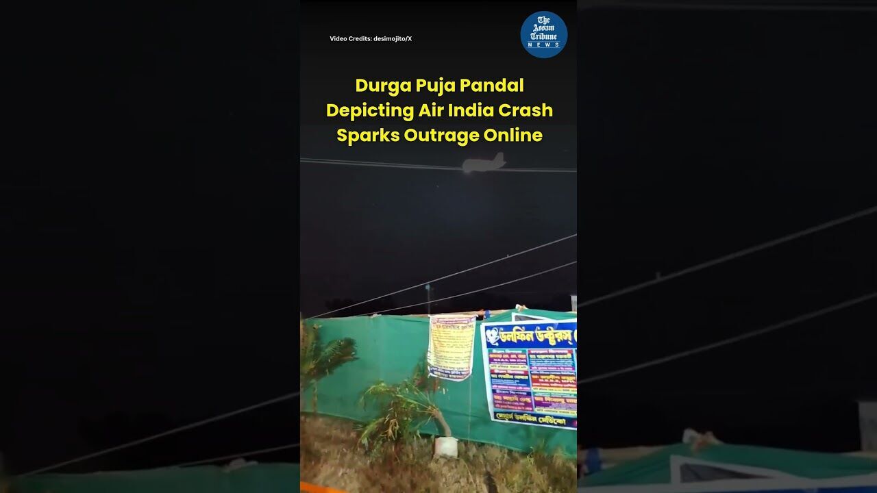 Durga Puja Pandal Depicting Air India Crash Sparks Outrage Online