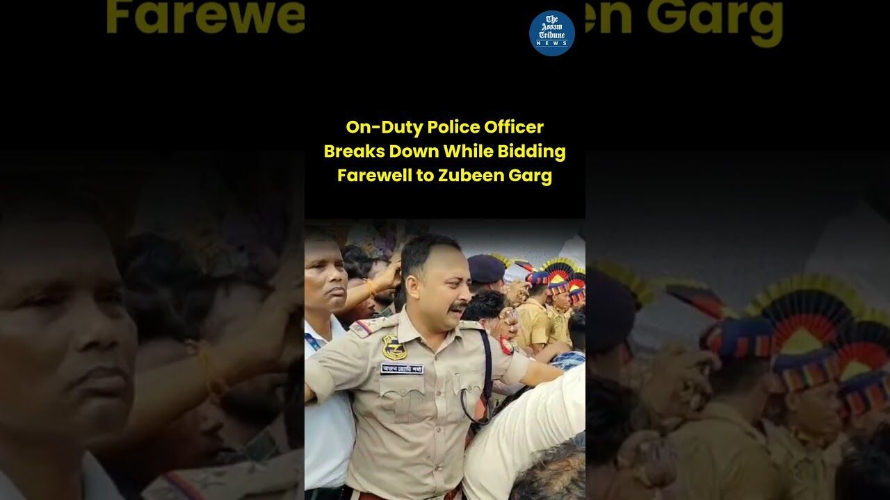 On Duty Police Officer Breaks Down While Bidding Farewell to Zubeen Garg