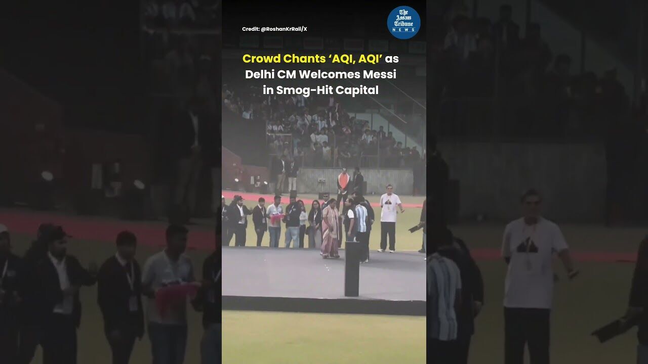 Crowd Shouts ‘AQI AQI’ as Delhi CM Welcomes Messi in Smog Hit Capital