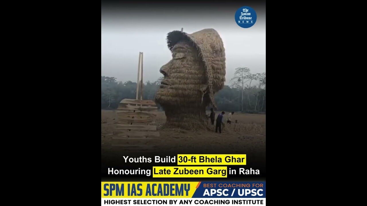 Youths Build 30-ft Bhela Ghar Honouring Late Zubeen Garg in Raha