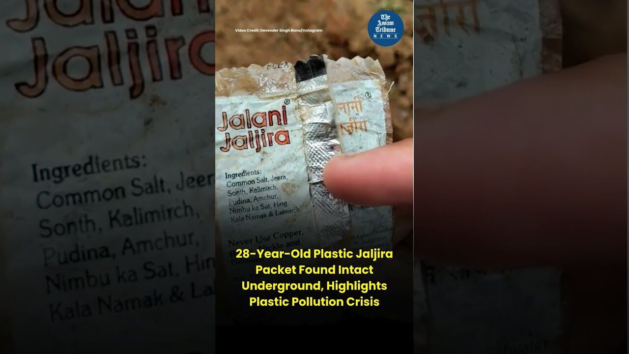 28-Year-Old Plastic Jaljira Packet Found Intact Underground, Highlights Plastic Pollution Crisis