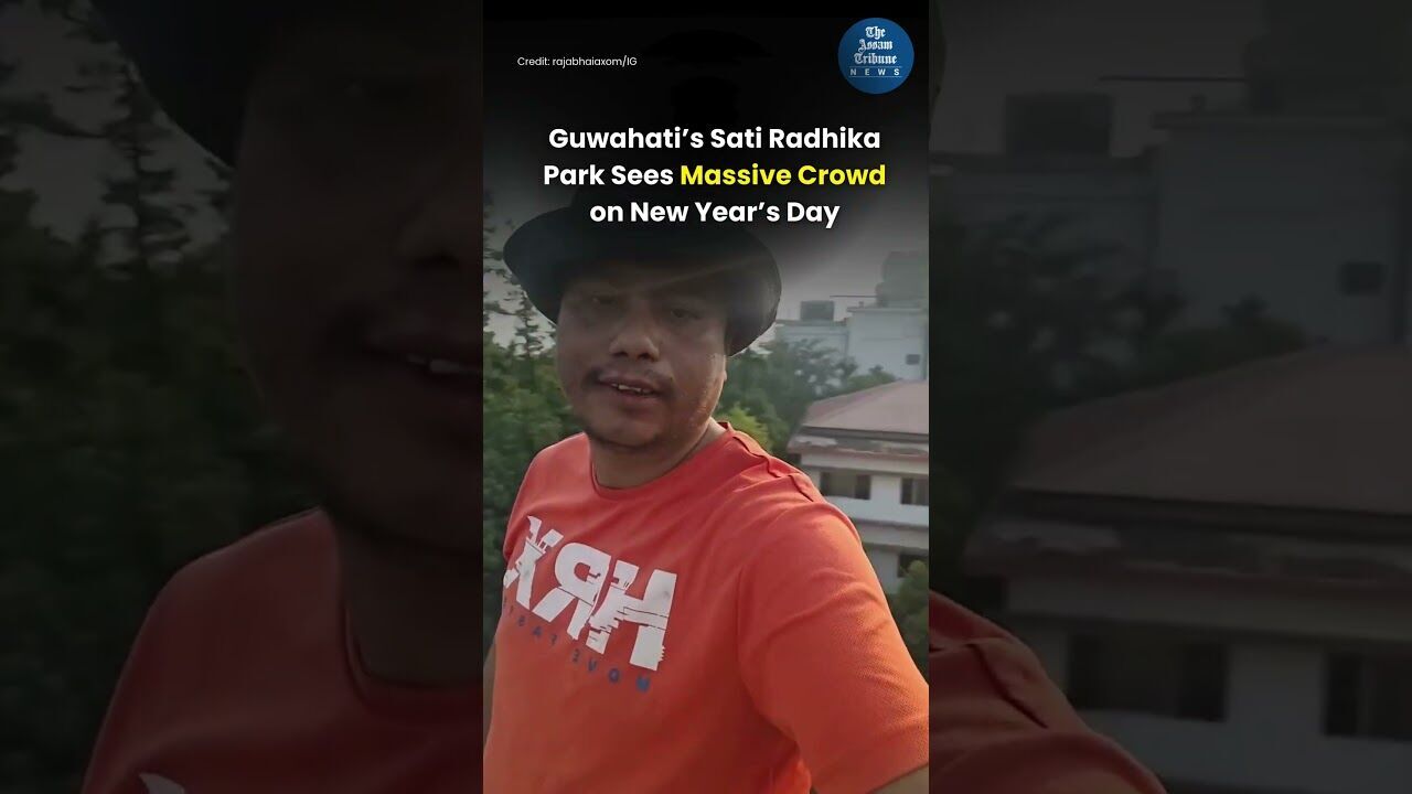 Guwahati’s Sati Radhika Park Sees Massive Crowd on New Year’s Day