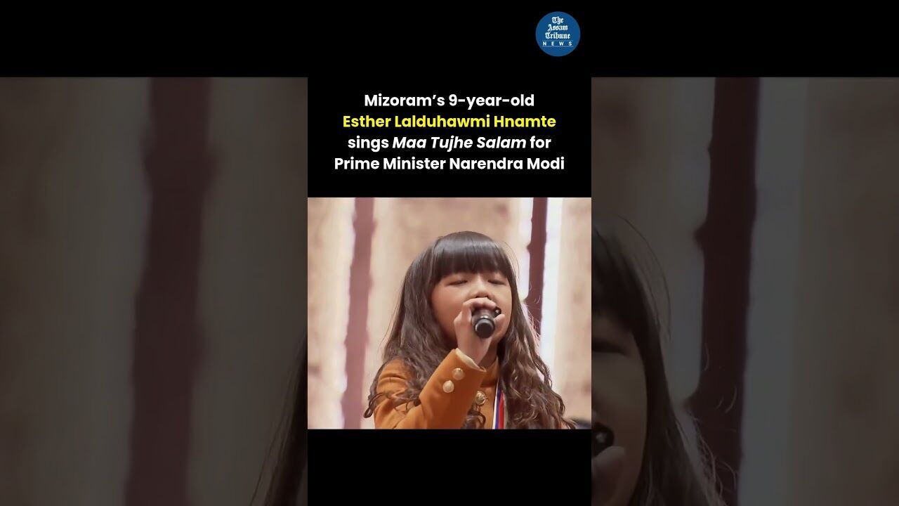 Mizoram’s 9-year-old Esther Lalduhawmi Hnamte sings Maa Tujhe Salam for PM Modi