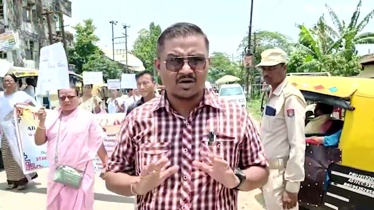 Manipuri Community of Silchar staged a peaceful rally