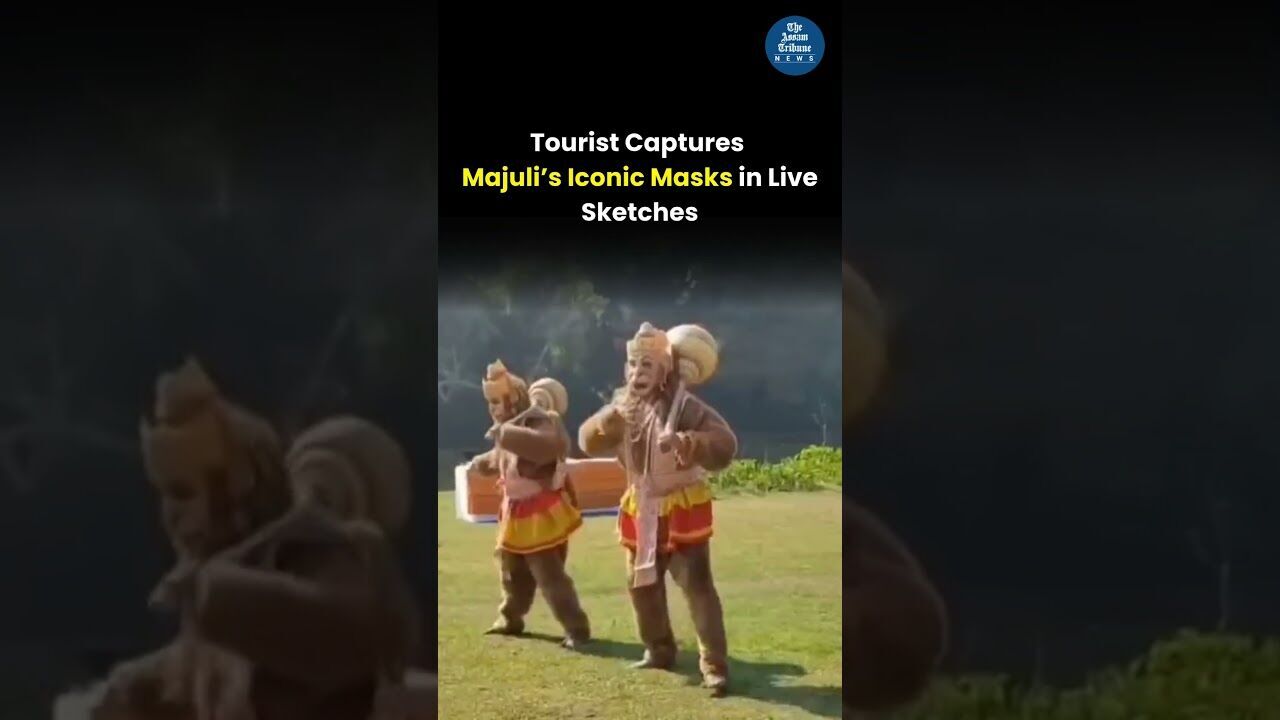 Tourist Captures Majuli’s Iconic Masks in Live Sketches
